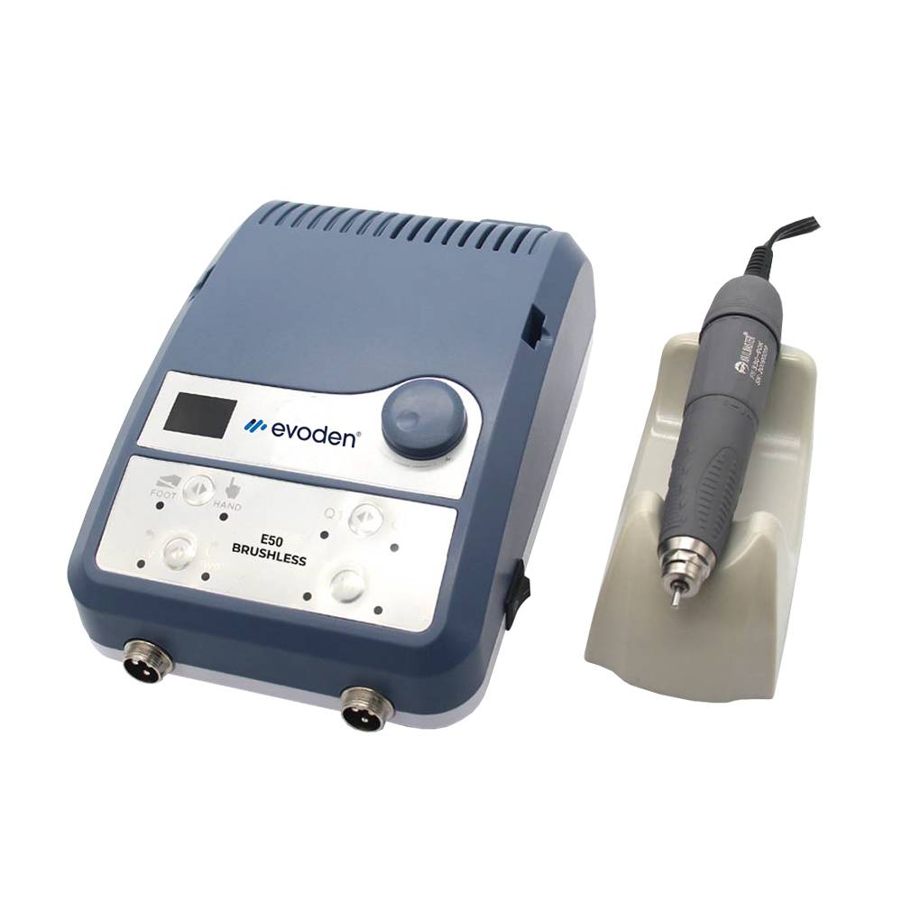 Micromotor para laboratorio E-50 Brushless (sin carbones), 50.000 rpm, pedal progresivo. EVODEN