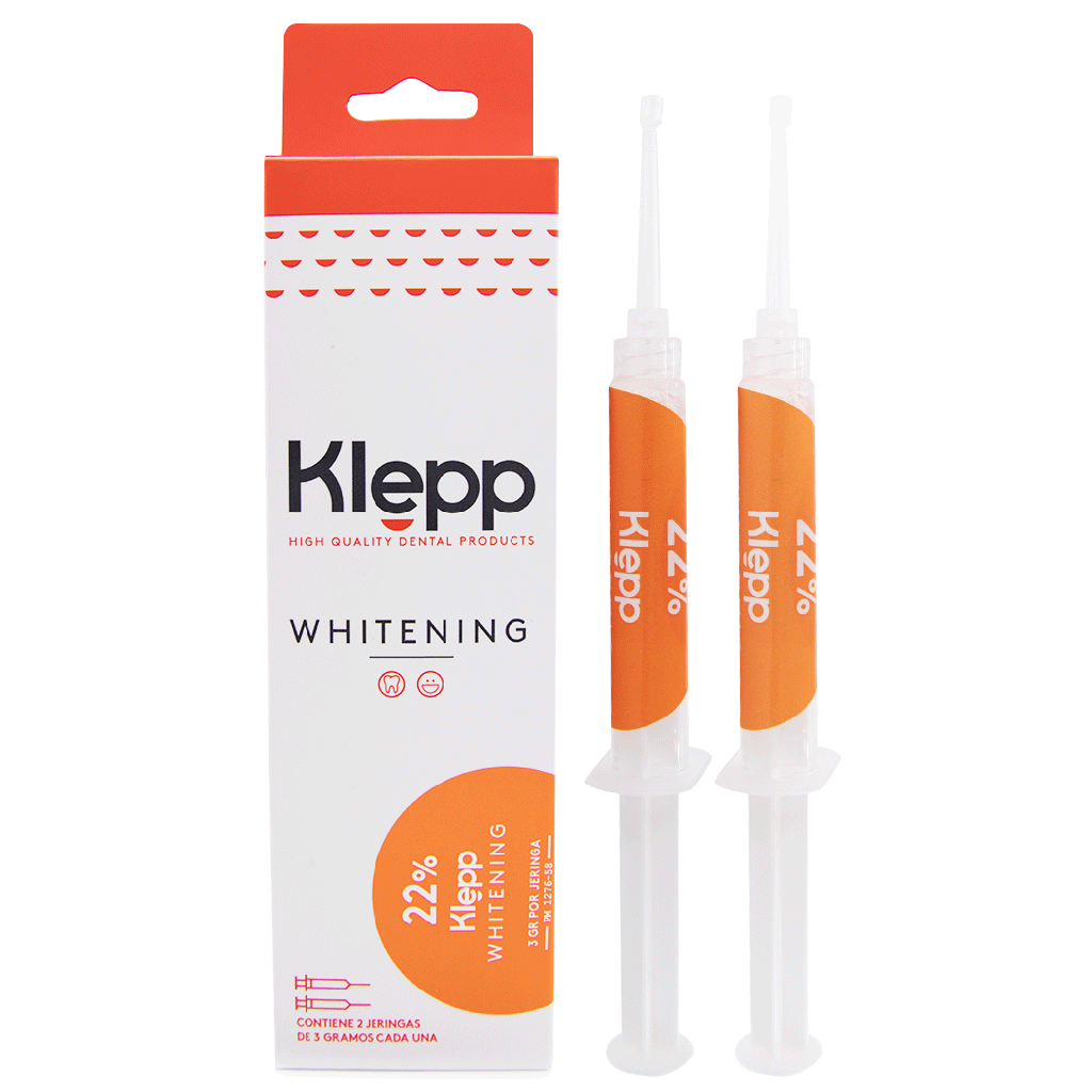 Blanqueamiento WHITENING al 22%, uso ambulatorio, 2 jer. x 3cc. KLEPP