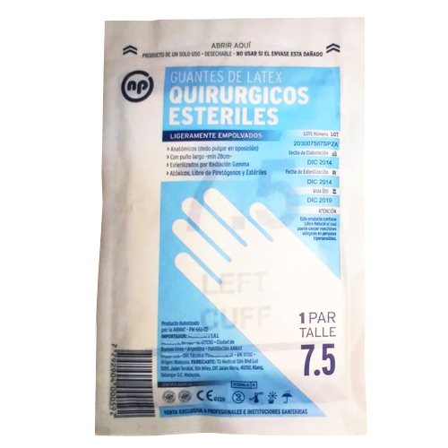 Guantes de cirugía estériles, par x 2u. NP