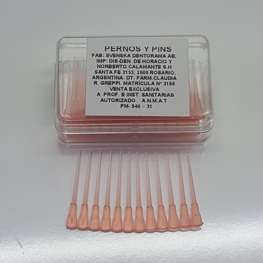 Pins naranja (P/DURALAY). peine x 12u. DENTORAMA