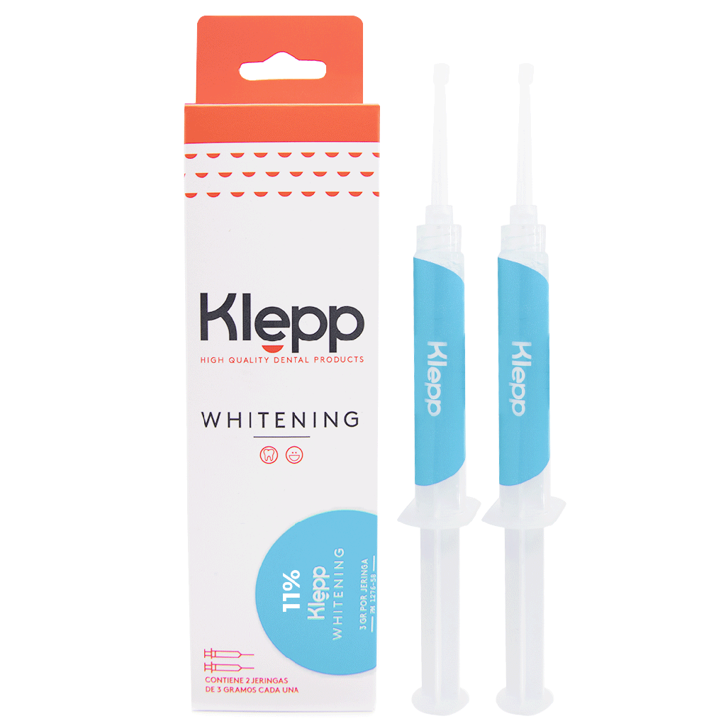 Blanqueamiento WHITENING al 11%, uso ambulatorio, 2 jer. x 3cc. KLEPP