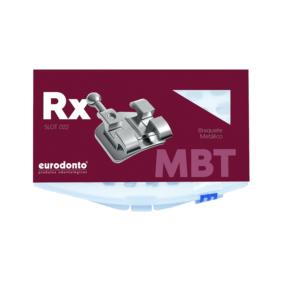 Bracket metálico RX, MBT 0.22 c/hooks, caso x 20u. EURODONTO