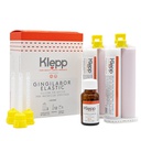 Silicona para encía Elástica GINGILABOR ELASTIC, 2 cartuchos x 50ml. + 6 pm. KLEPP