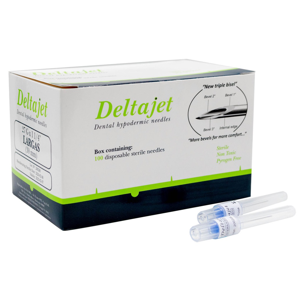 Agujas descartables, caja x 100u. DELTAJET