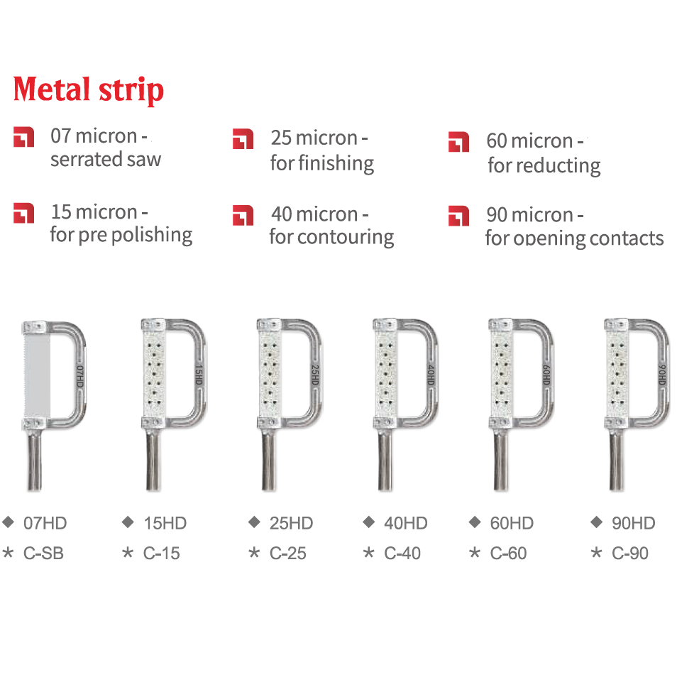 Sierras de metal para stripping con contra ángulo. TEALTH