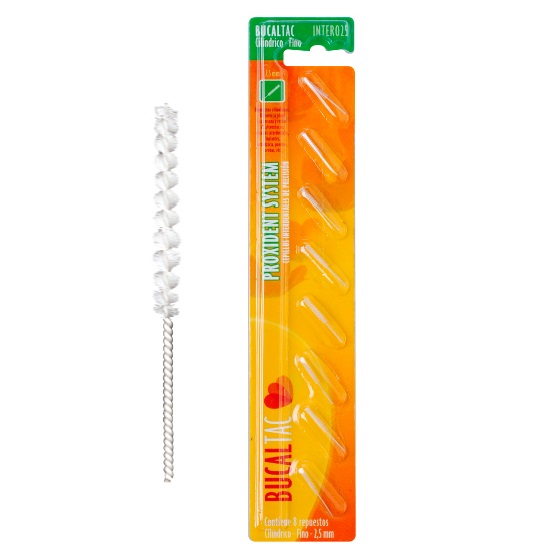 Repuestos de cepillo interdental cilíndrico XX FINO x 8u. BUCAL TAC