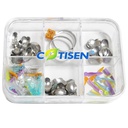 Mini Kit Premium con 143 piezas de matrices, cuñas, anillos y accesorios. COTISEN