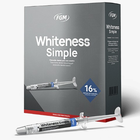 Blanqueamiento, Whiteness Simple 16%, uso ambulatorio (kit 5 jeringas). FGM