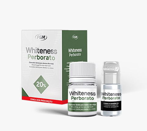 Blanqueamiento, Whiteness PERBORATO HP 20% , de uso consultorio. FGM