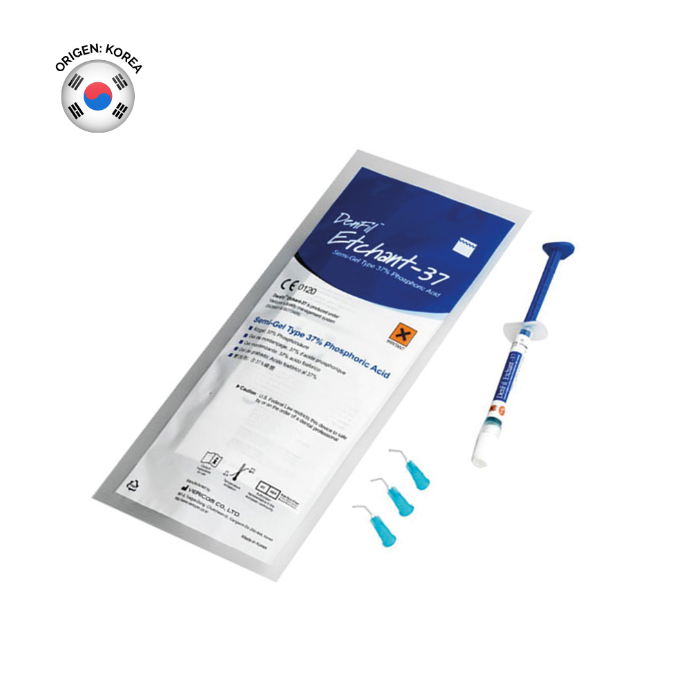 Ácido grabador DenFil Etchant al 37%, jeringa x 3ml. VERICOM