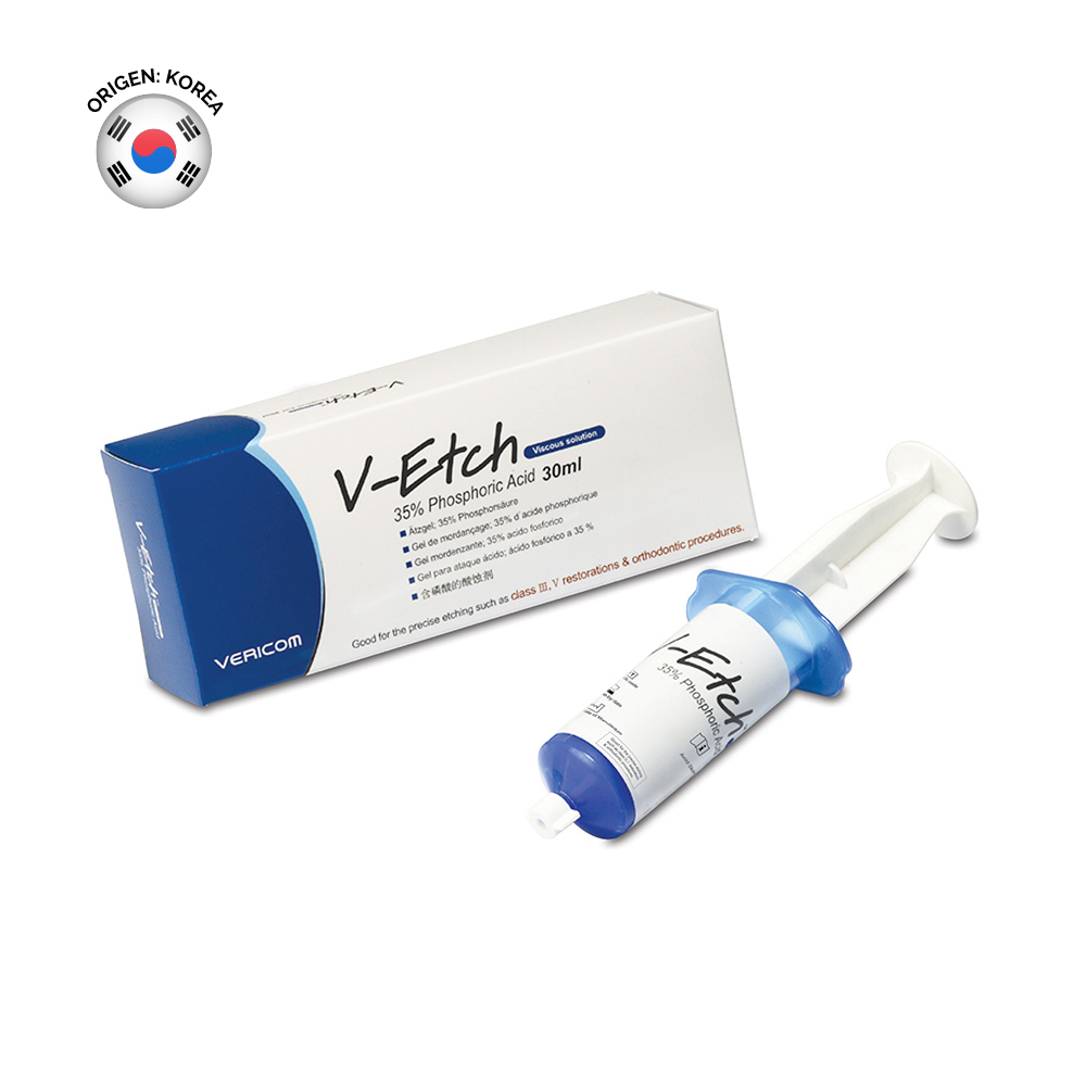 Ácido grabador V-Etch al 35%, solución viscosa, jer. x 30ml + jeringa aplicadora. VERICOM