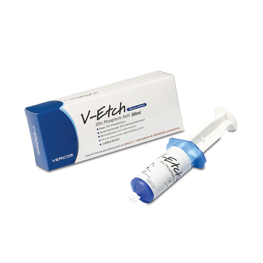 Ácido grabador V-Etch al 35%, solución viscosa, jer. x 30ml + jeringa aplicadora. VERICOM