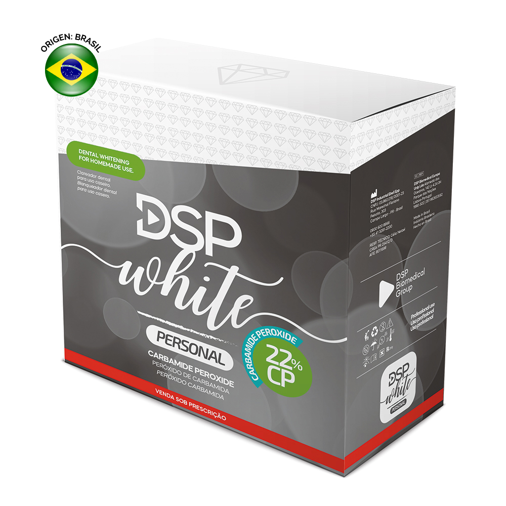 Blanqueamiento White Personal PC 22%, Kit (5 jer. PC x 3g, 2 placas de 1mm, caja porta cubeta y puntas). DSP