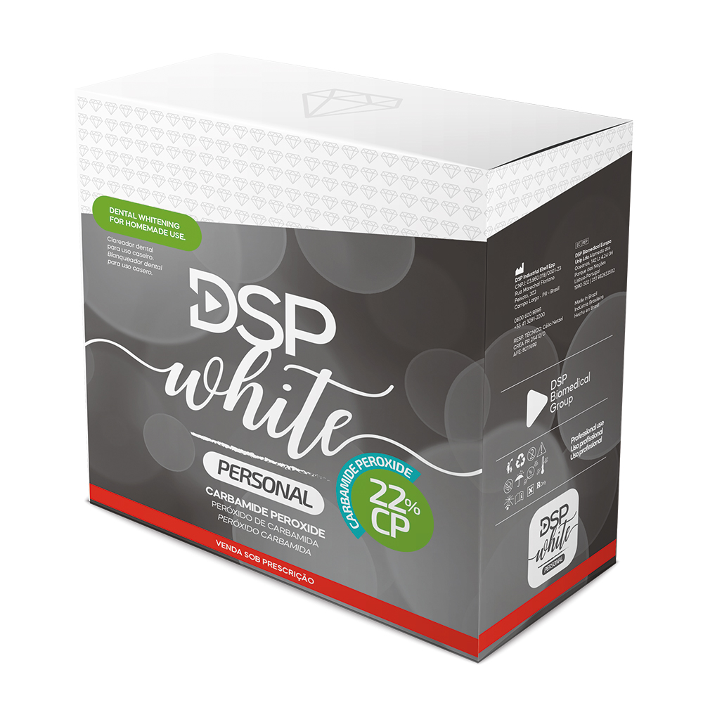 Blanqueamiento White Personal PC 22%, Kit (5 jer. PC x 3g, 2 placas de 1mm, caja porta cubeta y puntas). DSP