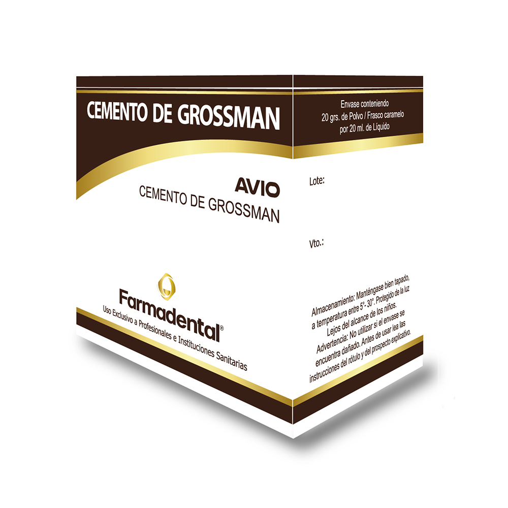 Cemento Grossman Endodóntico, Avío: 20g + 10 ml. FARMADENTAL