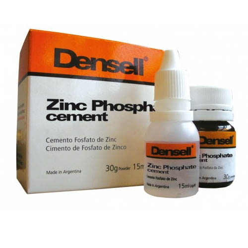 Cemento de fosfato de zinc, Avio: 30g + 15ml. DENSELL