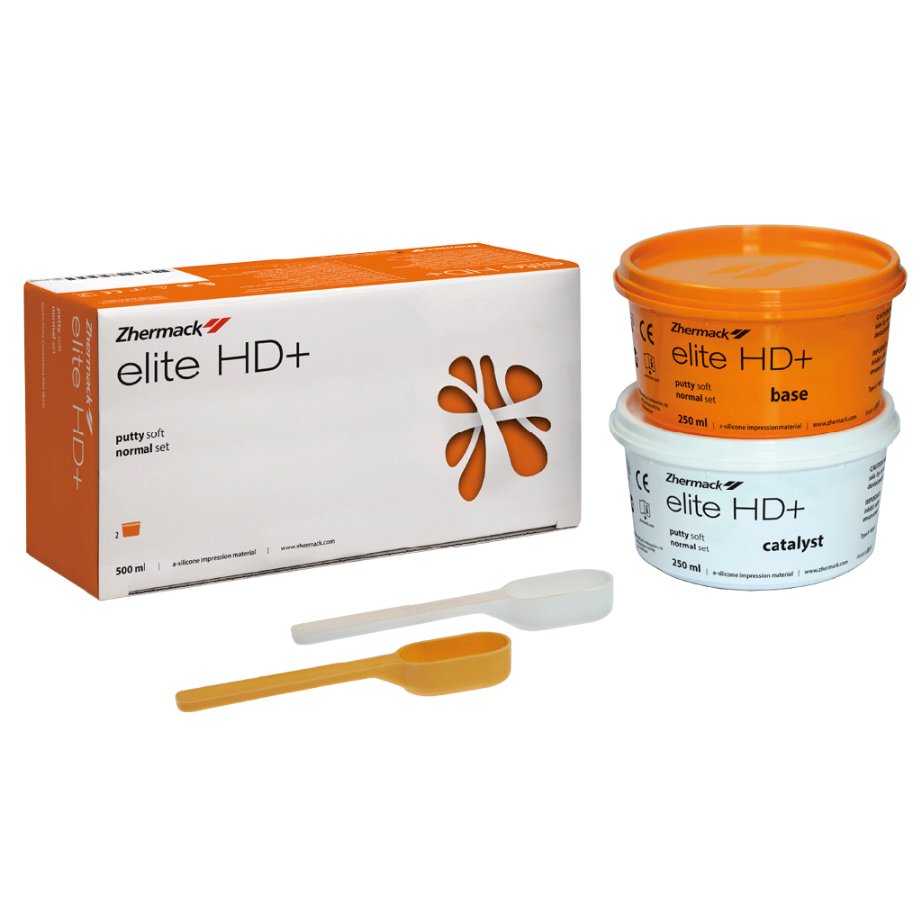 Silicona pesada por adición Elite HD+, Putty Soft Normal Set 2 x 250g. ZHERMACK