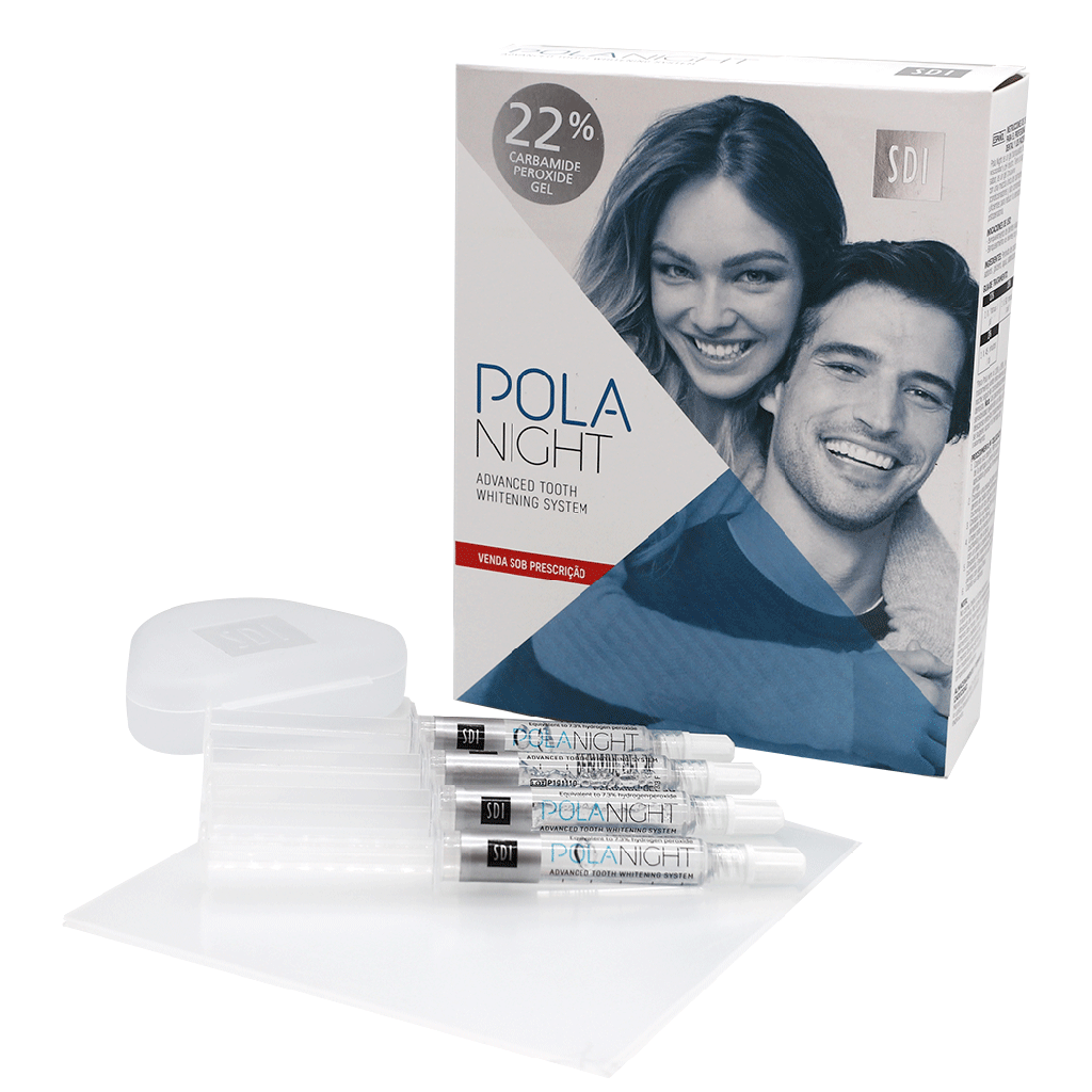 Blanqueamiento Pola Night KIT 22%, uso ambulatorio (kit 4 jeringas). SDI