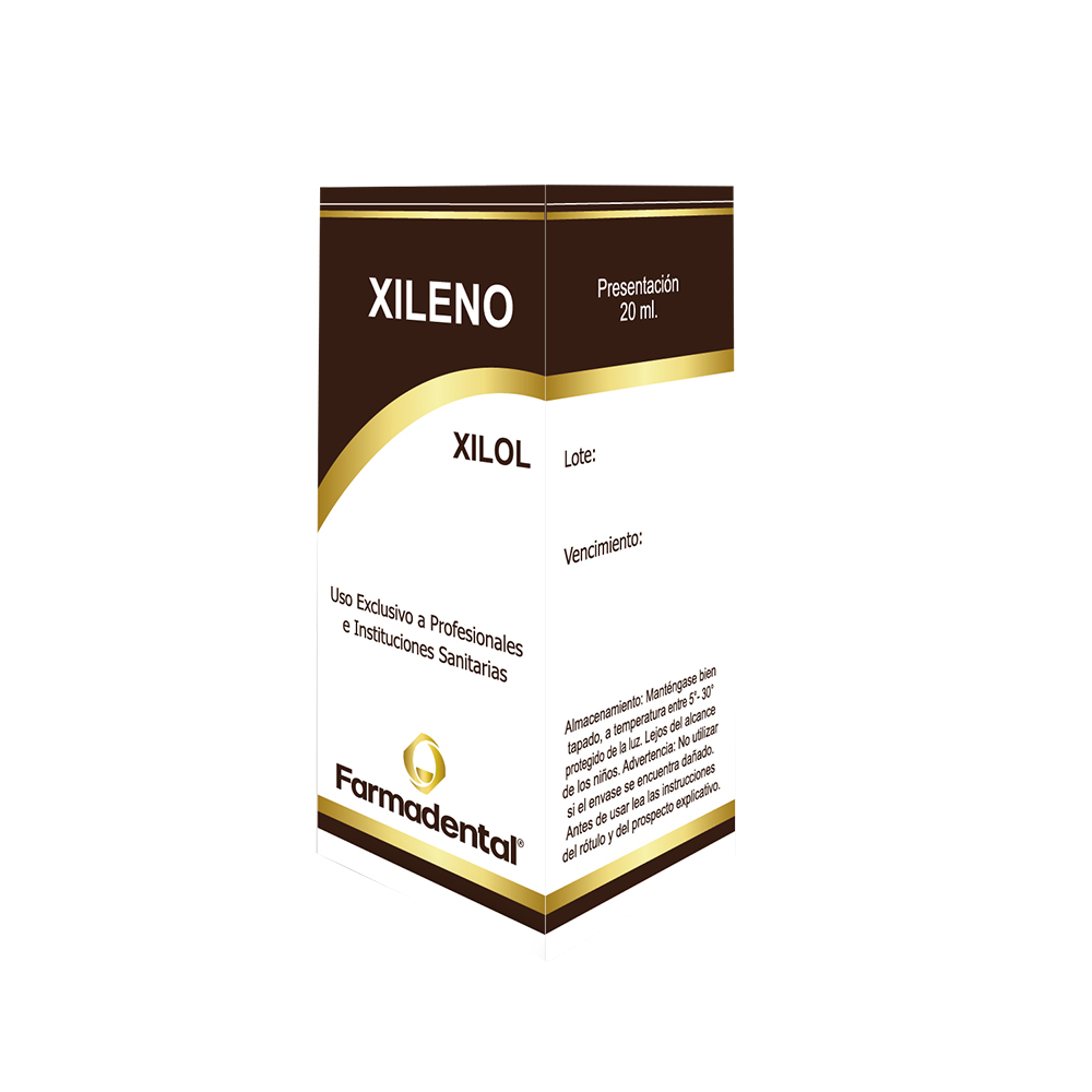 Xileno puro xilol x 20ml. FARMADENTAL