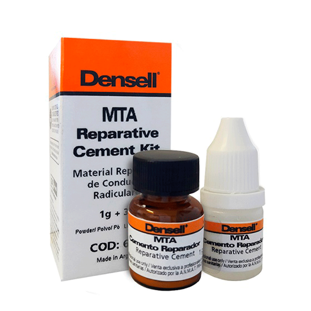 Cemento reparador de conductos radiculares MTA, Kit: 1g. + 3 ml. DENSELL