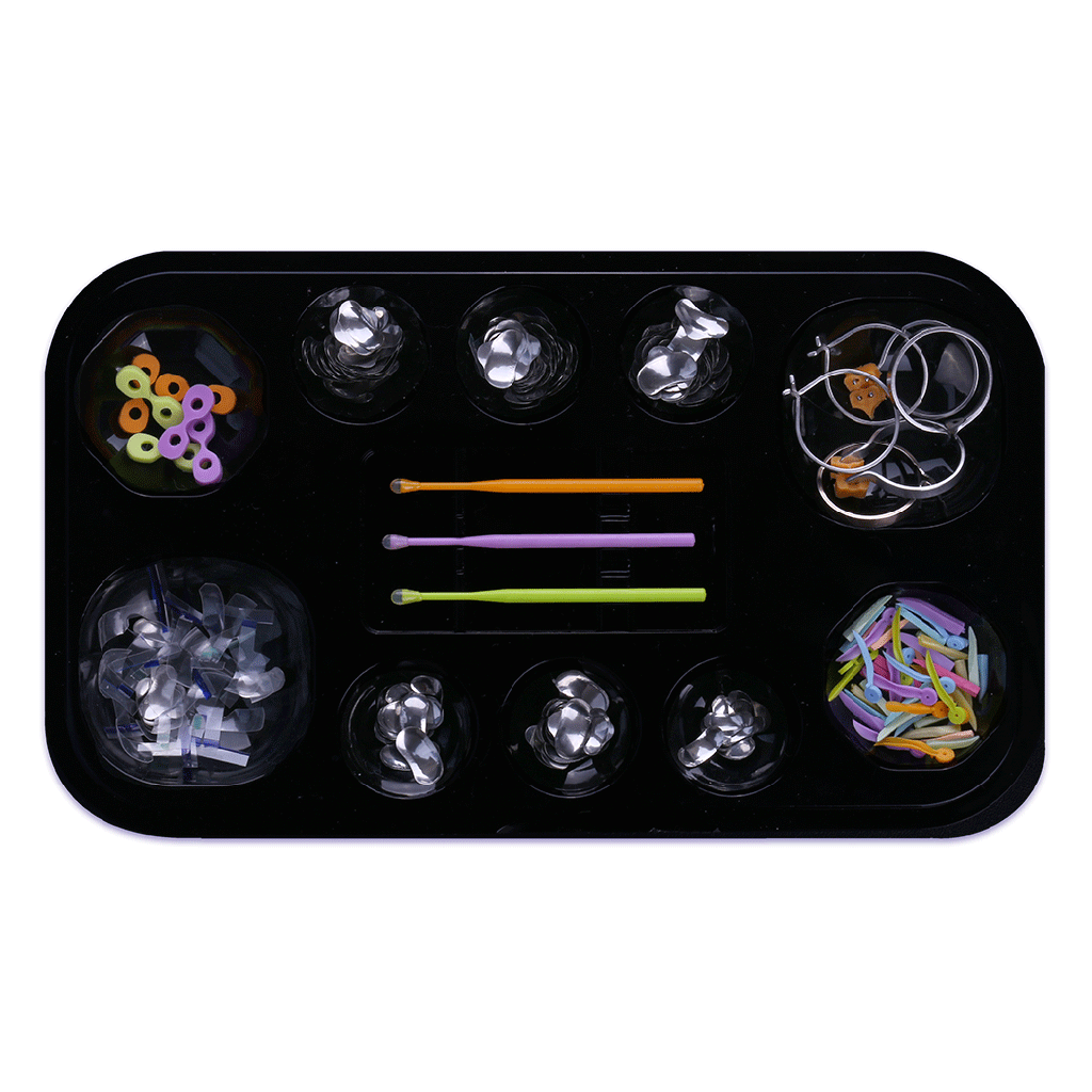 Kit Premium con 306 piezas de matrices, cuñas, anillos, instrumental y accesorios. COTISEN