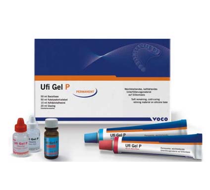 UFI GEL P, material de rebase, 2 pomos x 50ml (base + catalizador), adhesivo + glazing 2 x 10ml. VOCO