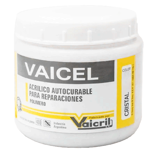 [C009434] Acrílico Cristal de autocurado polvo x 400g. VAICEL