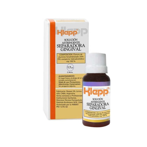 [C009611] Solución astringente separadora gingival. KLEPP