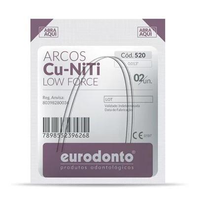 Arcos Cobre-NITI baja fricción Redondos con stops, blister x 2u. EURODONTO