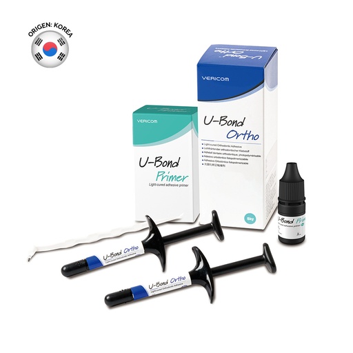 [C052519] Kit Cemento para brackets U-Bond Ortho (2 jer. x 4g + 1 primer x 6ml + accesorios). VERICOM