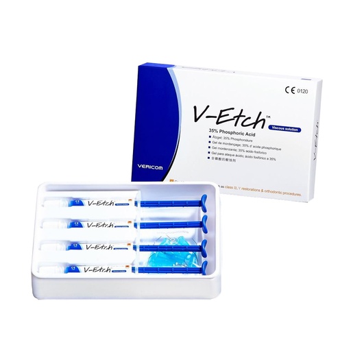 [C059445] Ácido grabador V-Etch al 35%, solución viscosa, 4 jeringas x 1.2ml c/u + puntas. VERICOM