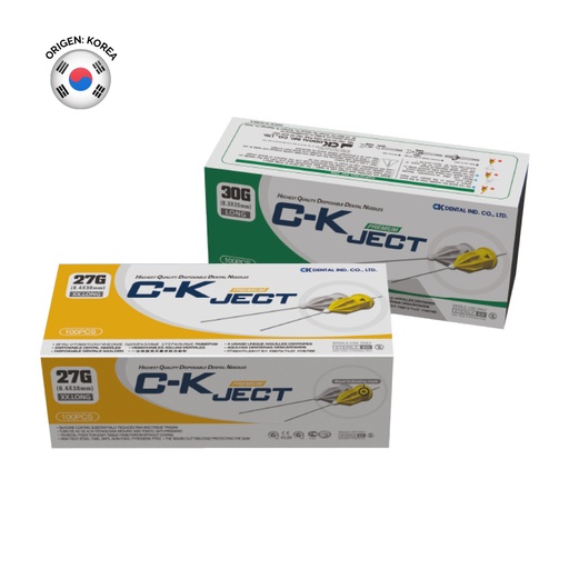 Agujas descartables C-K Ject, caja x 100u. CK DENTAL (Korea)