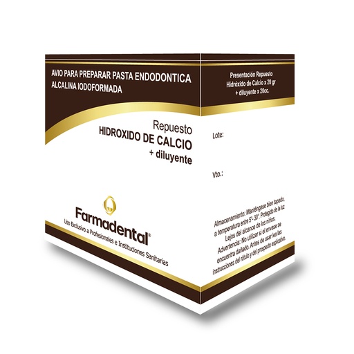 [C003423] Hidróxido de Calcio, Avío: 20g + 20cc. FARMADENTAL