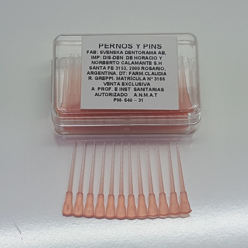 [C004640] Pins naranja (P/DURALAY). peine x 12u. DENTORAMA